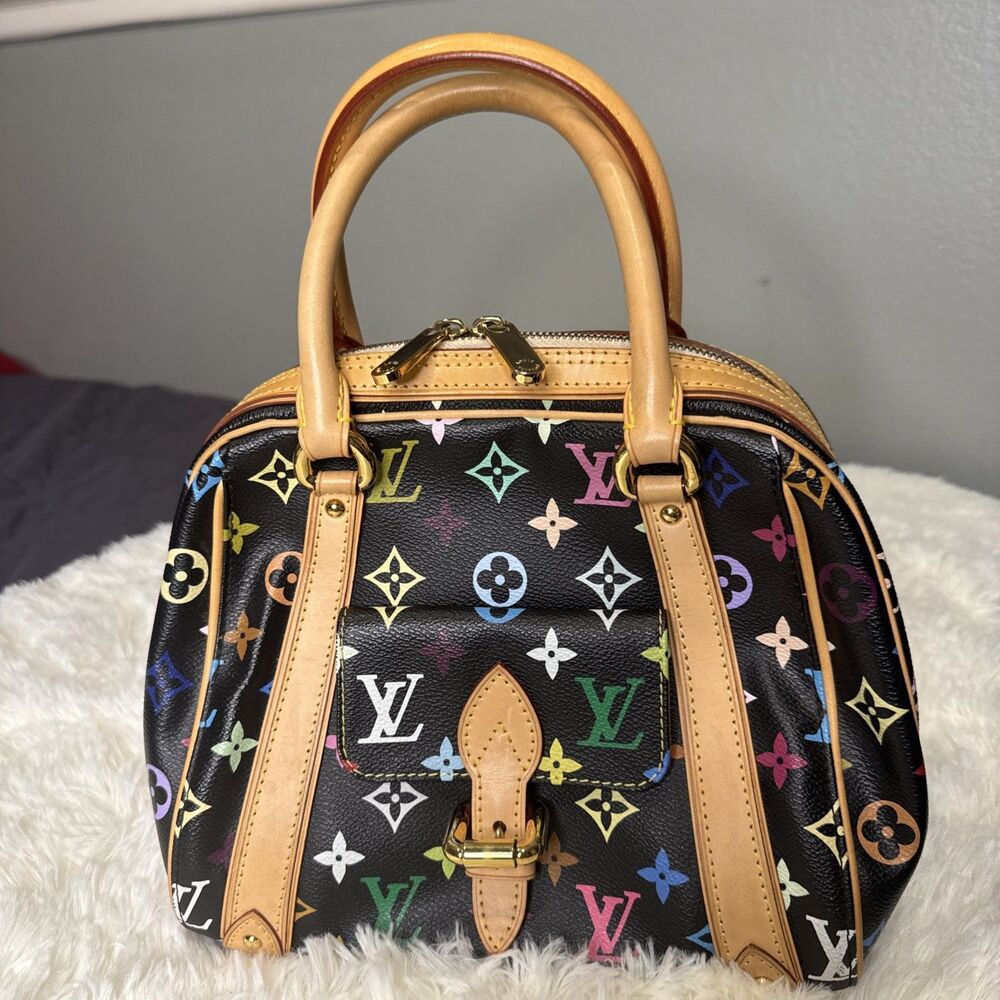 LOUIS VUITTON MONOGRAM Multicolor Priscilla Handbag Satchel Purse